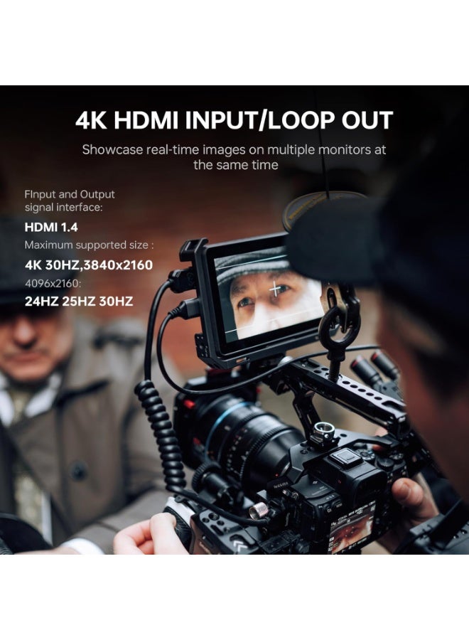 Viltrox DC‑X2 6″ Touchscreen Field Monitor – 2000 nits, Full HD 1920×1080 IPS, 4K HDMI In/Out, 3D LUTs, Waveform, Focus Peaking, Sunshade & NP‑F Battery Slot - Image 5